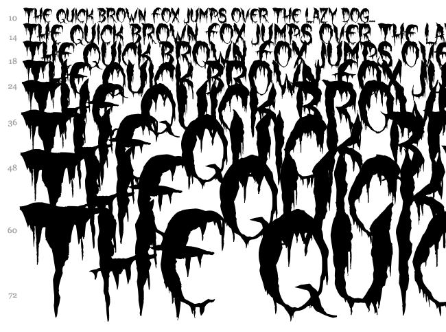 Werewolf Moon font waterfall